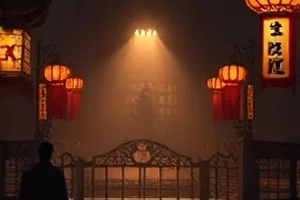 家庭剧《磨砂玻璃屋》封面，磨砂玻璃后的餐桌剪影