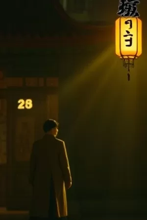悬疑剧《夜行列车》竖版封面，深夜站台与列车车窗光影